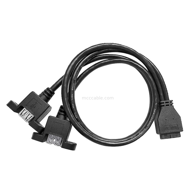USB 3,0 Comité zet A x2 aan 20 Pin Header Motherboard Custom Wire Uitrusting op