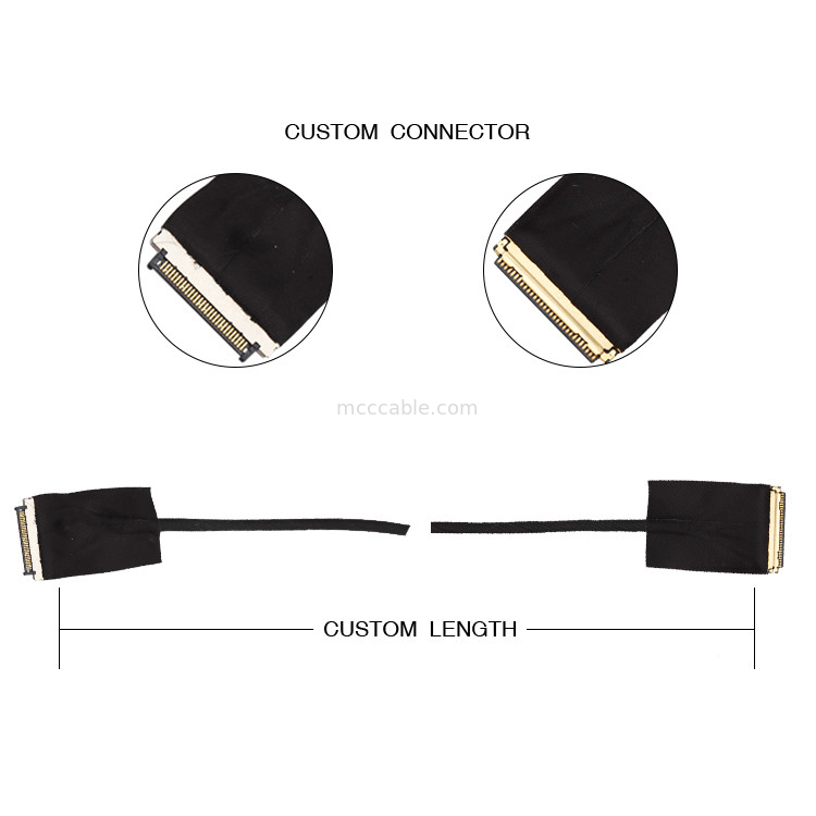 30 pin 0,5 mm pitch LVDS EDP kabel 20453-230t-03 tot Kel Usl20-30s