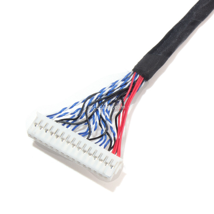 26AWG Lcd LVDS Kabelassemblage 1.0mm Hoogte JAE situatie-30ssl-HF aan URENdf13 EIV