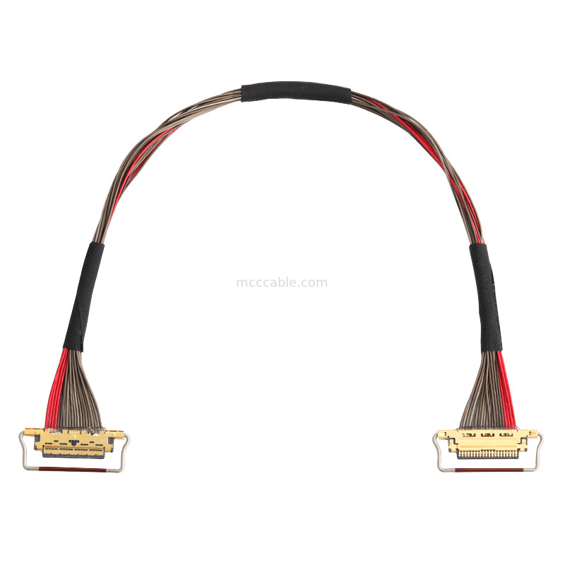 UL EDP LVDS Coaxiale kabel 0.4mm Pitch 20633-220T-01S 20 Pin Aanpasbare lengte