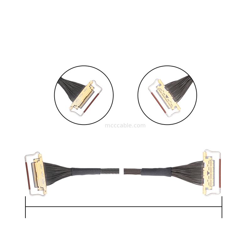 Oem Lvds Kabelassemblage 0.5mm Hoogte 20453-220t-03 Horizontale het koppelen type micro-coaxiale schakelaar