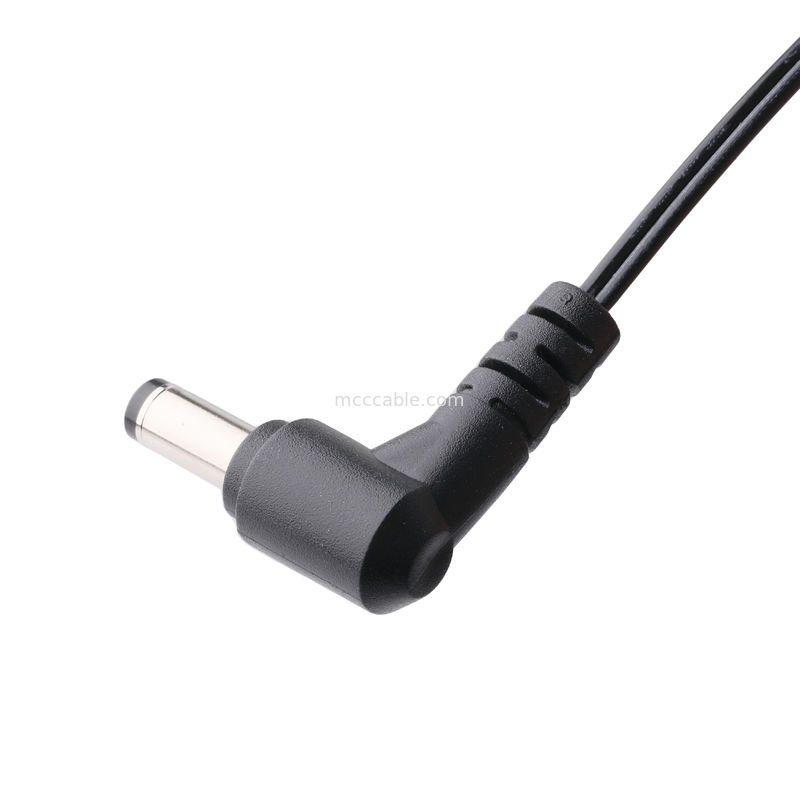 DC Plug 2.1*5.5mm Solder Type PVC Uiterlijk gietwerk 90 hoek naar witte behuizing 2P MOLEX F