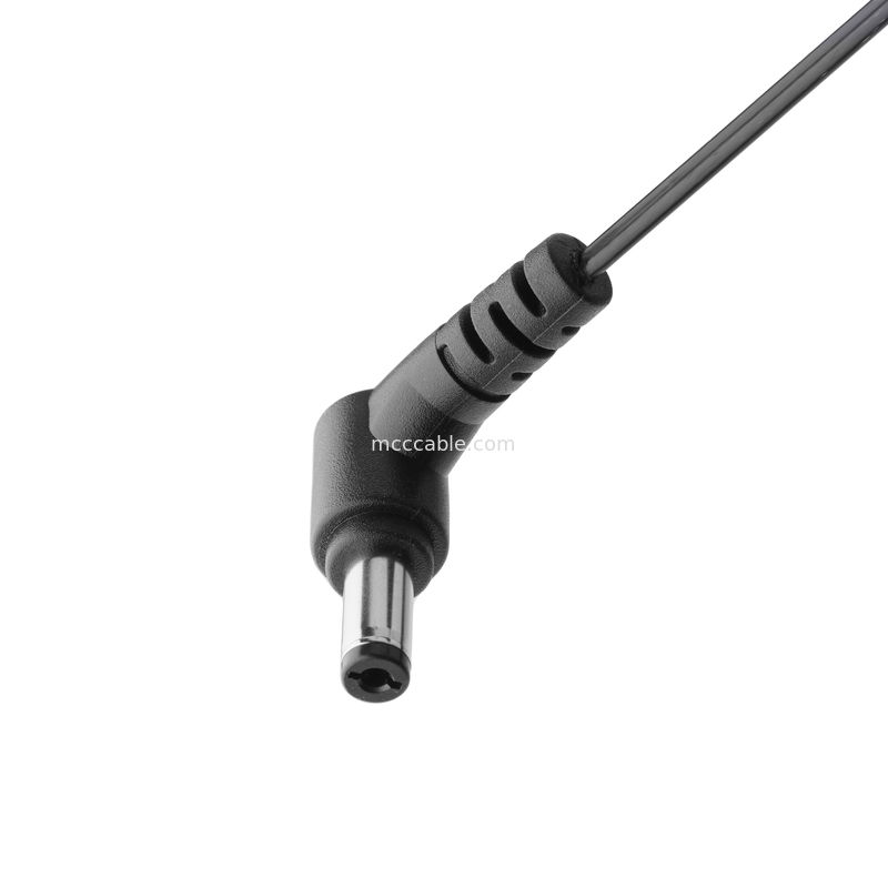 DC Plug 2.1*5.5mm Solder Type PVC Uiterlijk gietwerk 90 hoek naar witte behuizing 2P MOLEX F