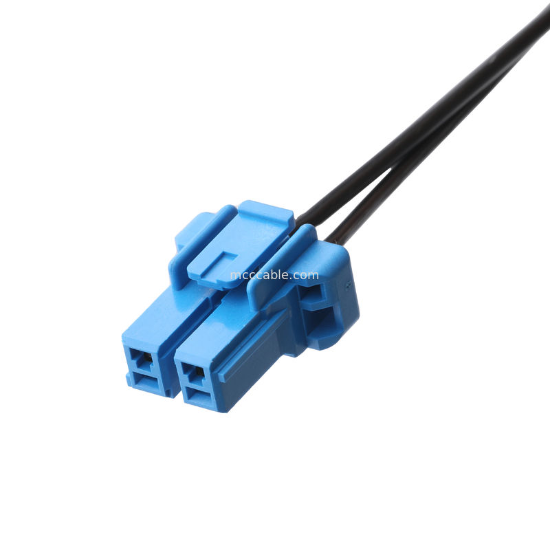 DC Plug 2.1*5.5mm Soldeer Type PVC Uiterlijk Vorming naar TE Blauwe behuizing 2P Vrouwelijke Kabelverbinding