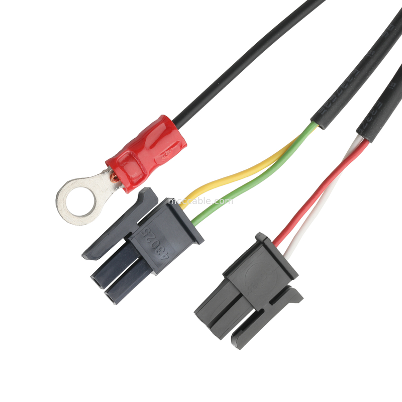 LVDS CABLE HSG 43025-0600 Picth 3.0mm MX naar HSG 43025-0200 en RV1.25-4 connector OEM/ODM lengte Kabel aanpassen
