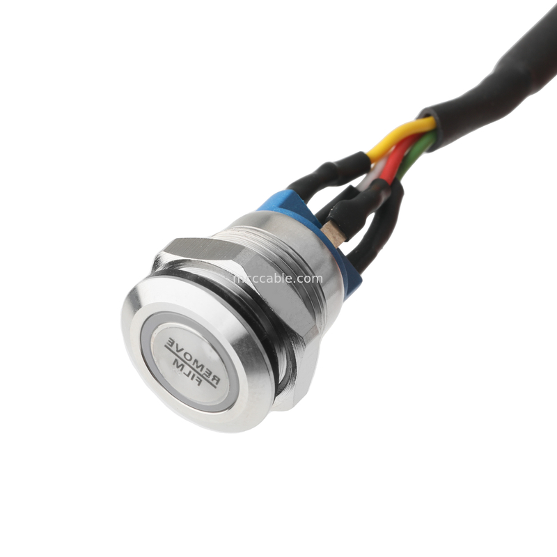 PUSHBUTTON LED WIT M12 IP65/IP67 tot HSG MALE 43025-0400 Pitch 3.0mm MX Power Switch Activator