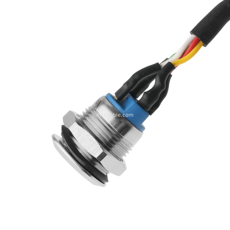 PUSHBUTTON LED WIT M12 IP65/IP67 tot HSG MALE 43025-0400 Pitch 3.0mm MX Power Switch Activator