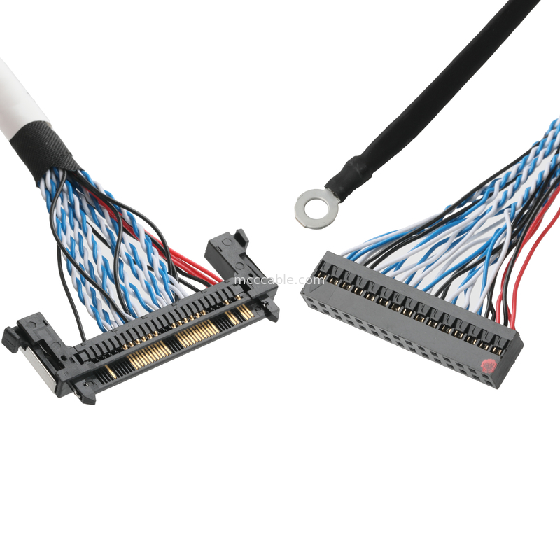 LVDS-kabelassemblage JAE FI-RE51HL 51Pin tot DP2.0 30Pin of EGN UL 1571 28AWG CABLE OEM/ODM