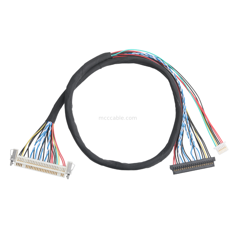 JAE FI-X30HL 30P 1.0 mm pitch naar JAE FI-S20S 20P en SHLP-6P LVDS kabel assemblage OEM/ODM