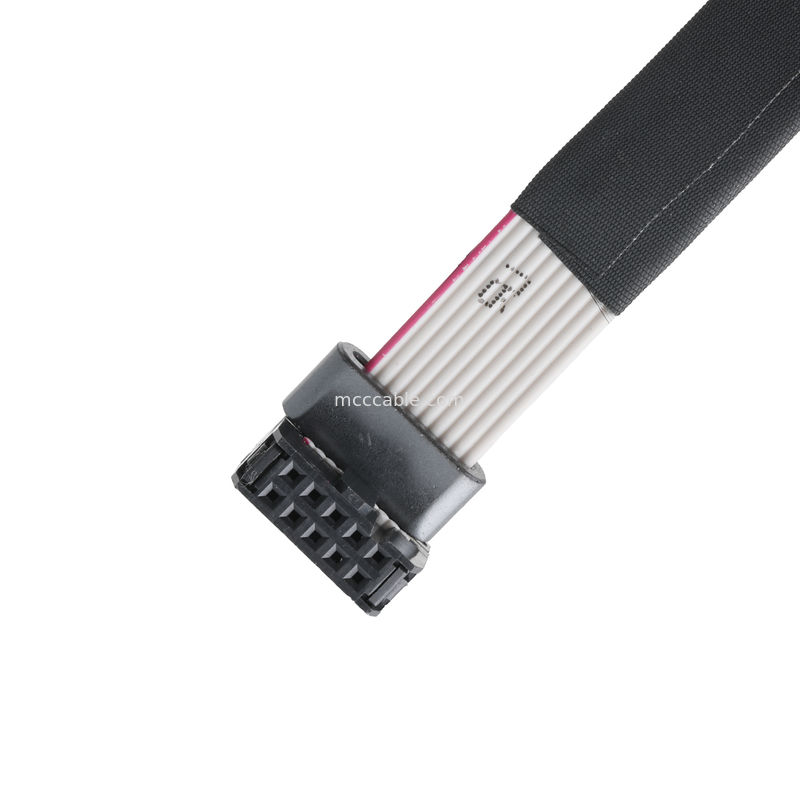 IDC FC-10P en TER M4 pitch 1.27mm Grondkabelconnector met ringdraad UL2651 28AWG kabel OEM/ODM
