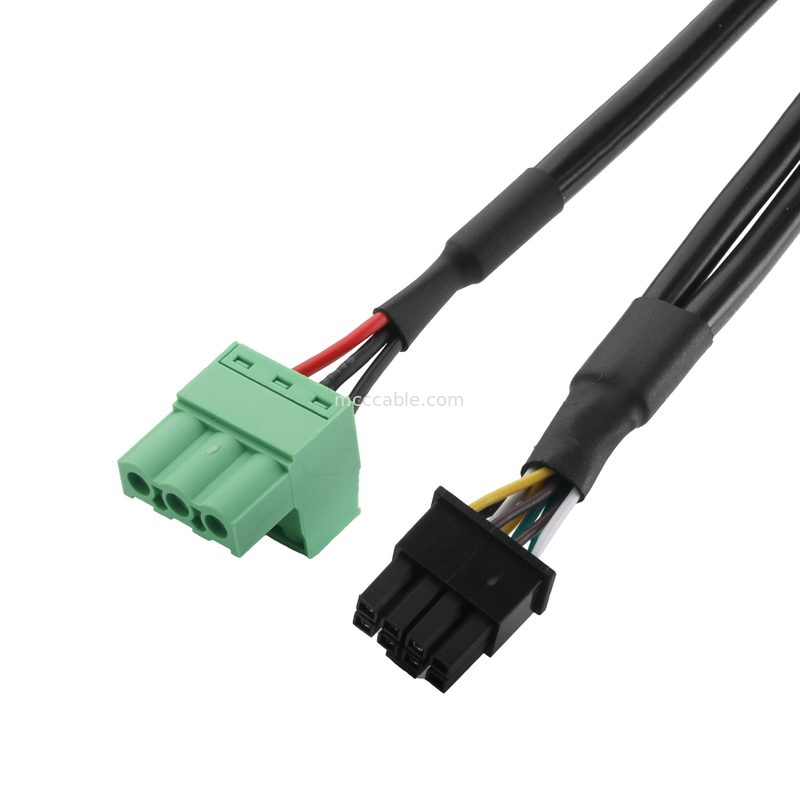 Op maat gemaakte industriële kabelconnectoren DB-15P Vrouwelijk tot HSG 43025-0800 pitch 3.0mm en 691352710003 pitch 5.8mm