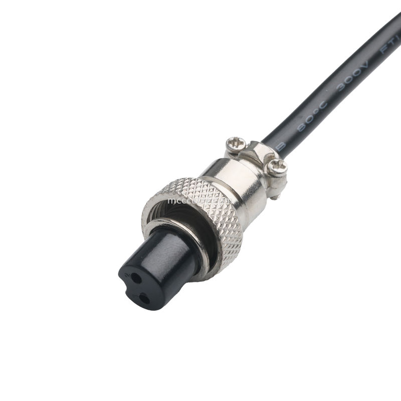 CLEAR PVC 30P D-SUB Vrouwelijke tot GX12 M12-2P connector Custom Cable Assembly Connectors OEM/ODM