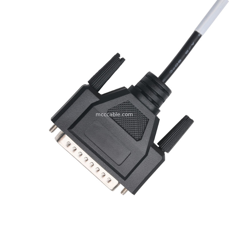 CLEAR PVC 30P D-SUB Vrouwelijke tot GX12 M12-2P connector Custom Cable Assembly Connectors OEM/ODM