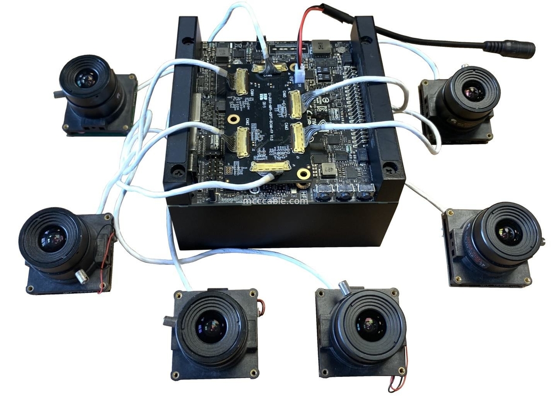 Micro Coax LI-JXAV-MIPI-ADPT-6CAM naar LI-IMX290-MIPI-M12 FAW-1233-03 Kabel Nvidia Camera Board And Design Camera Connecto