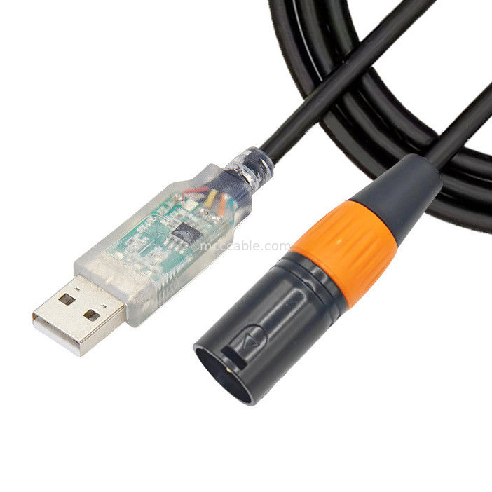 USB naar DMX512 fase drie-kern XLR mannelijke kabel lichtsignaal kabel par lichtbundel mixer besturingskabel