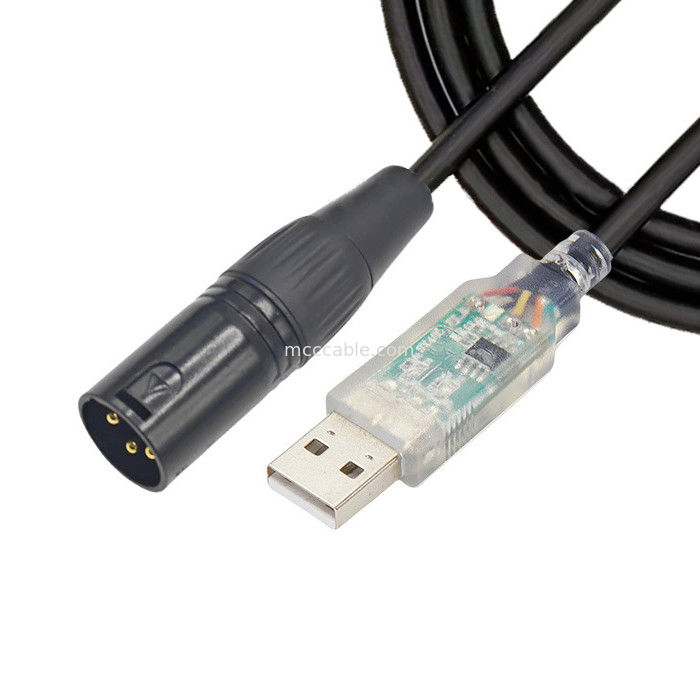 USB naar DMX512 fase drie-kern XLR mannelijke kabel lichtsignaal kabel par lichtbundel mixer besturingskabel