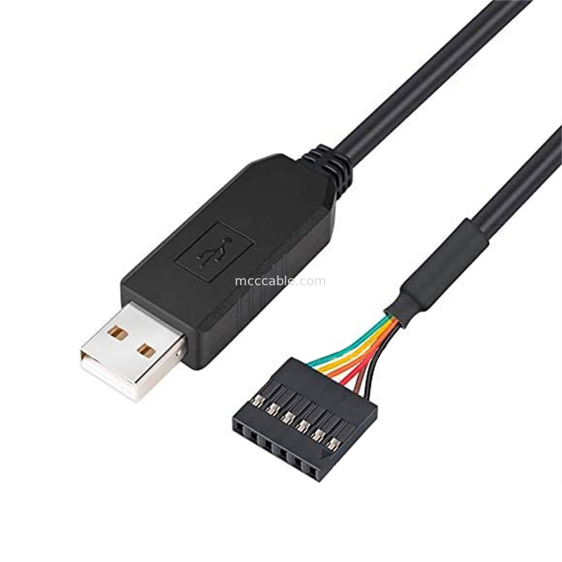 FTDI-chip USB tot 6P TTL-232R-3V3 5V-niveau-module seriepoortkabel Ttl3.3v5v, aanpasbaar stroomtoevoer pinnummer