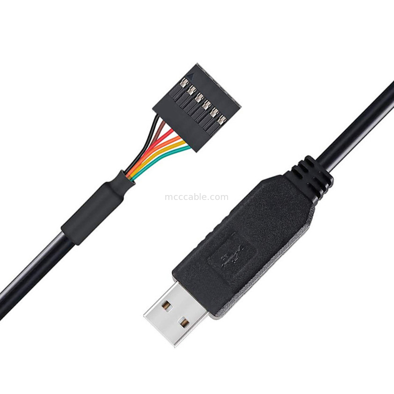 FTDI-chip USB tot 6P TTL-232R-3V3 5V-niveau-module seriepoortkabel Ttl3.3v5v, aanpasbaar stroomtoevoer pinnummer