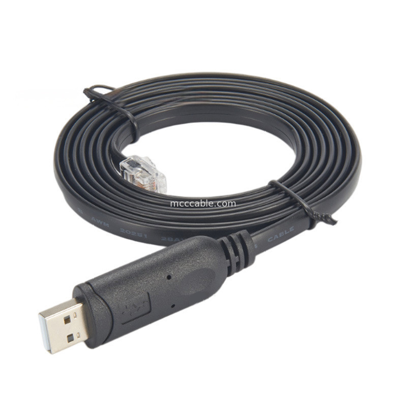 USB-A naar RS232 RJ12 Serieskabel 6P6C Compatibel met RS232 Communicatie Configuratie Debugging Line