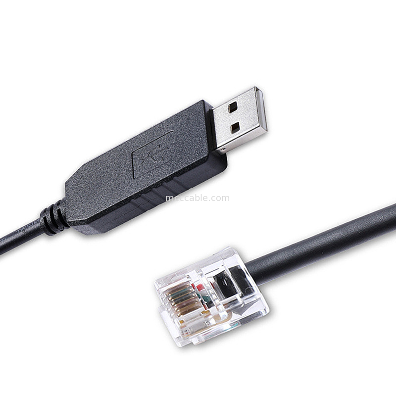 USB-A naar RS232 RJ12 Serieskabel 6P6C Compatibel met RS232 Communicatie Configuratie Debugging Line