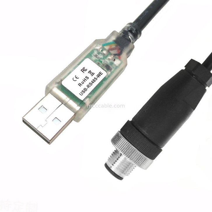 USB-A naar RS485-M12 M8 waterdichte connector voor CNC-machinewerktuigen PLAM LED-display
