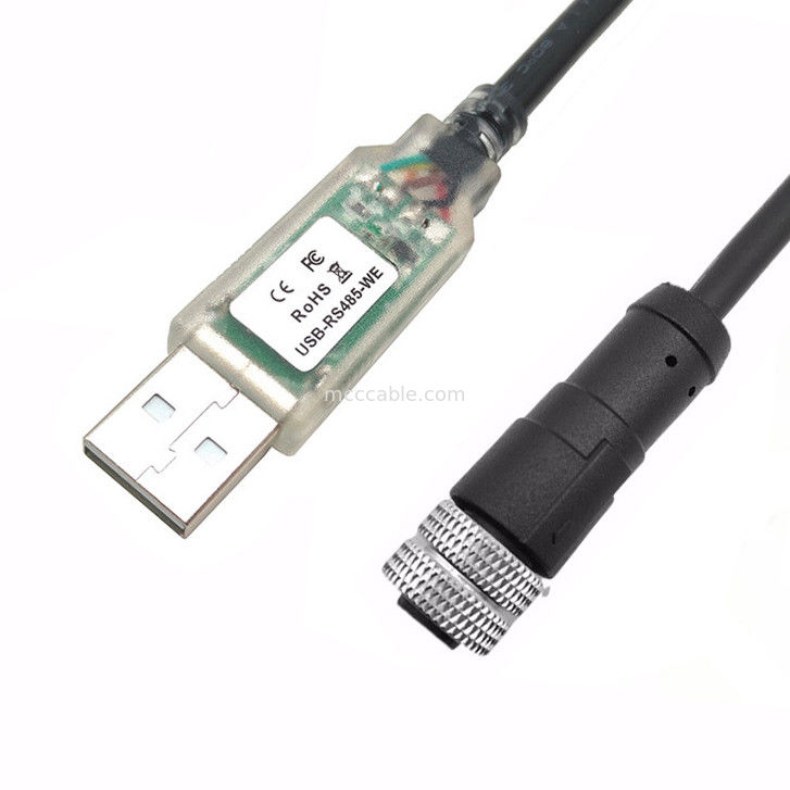 USB-A naar RS485-M12 M8 waterdichte connector voor CNC-machinewerktuigen PLAM LED-display