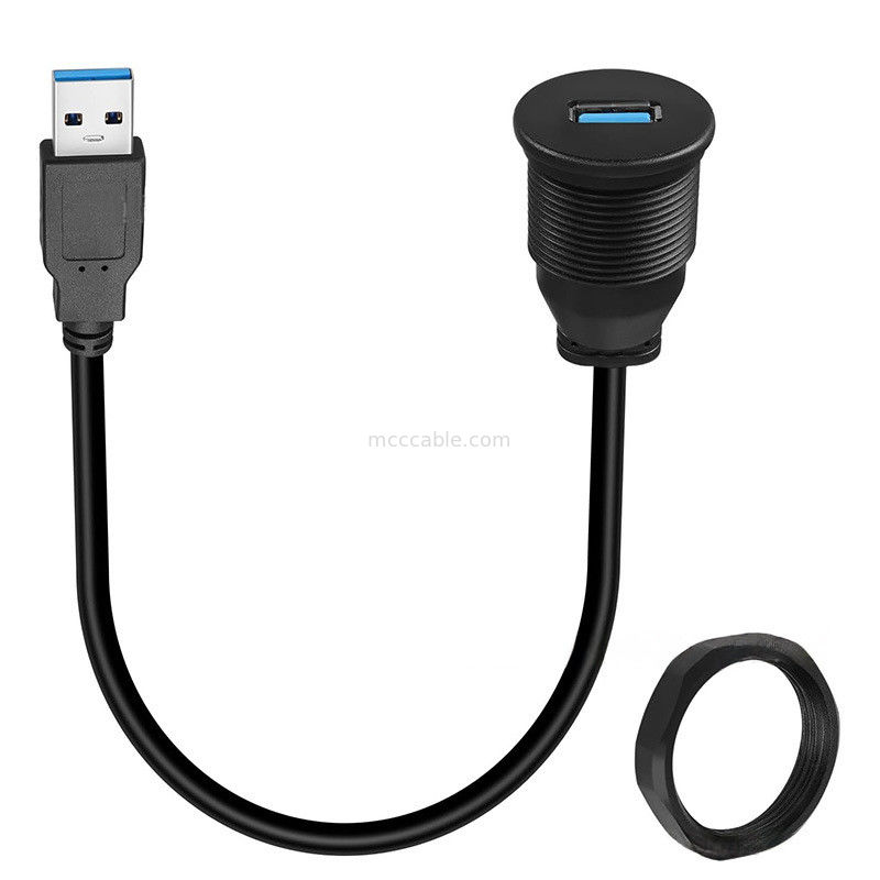 Persoonlijke harnas USB3.0 kalf Kabel voor het dashboard van de auto ronde kop USB3.0 verlengkabel van man tot vrouw waterdicht kabel