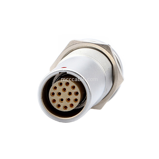 Military Industrial Medical Circular Connectors B Series Z19 16P Vaste dubbelgang, moer Vaste, vaste pinnen aan beide uiteinden