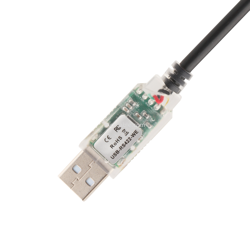 Industriële aangepaste kabeladapters USB-A RJ422 naar RS232 Netwerkpoort Network Engineering Debug Cable