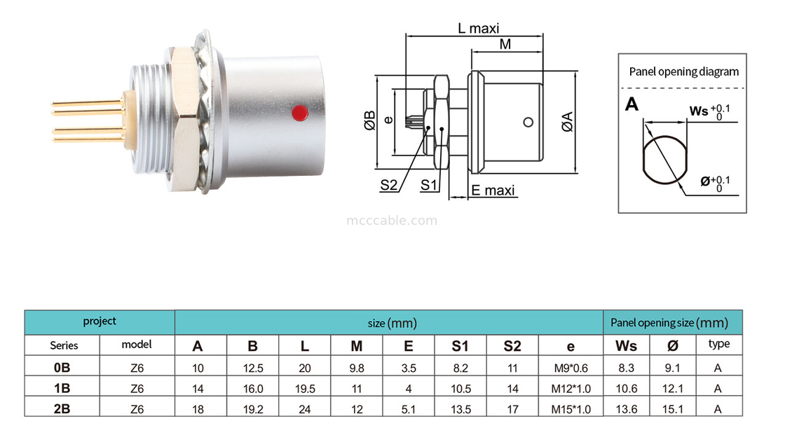 Push-pull zelfvergrendelende aansluiting Circulaire industriële besturing B-serie Z6 aansluiting 6-pin Vrouwelijke tot 6-pin signaalsensor