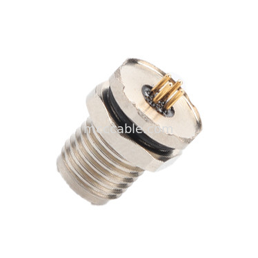 Circulaire connector M5 code-A 4Pin Waterproof Series Female Mates met M5 panel flens PCB mannelijke stopcontact
