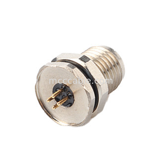 Circulaire connector M5 code-A 4Pin Waterproof Series Female Mates met M5 panel flens PCB mannelijke stopcontact