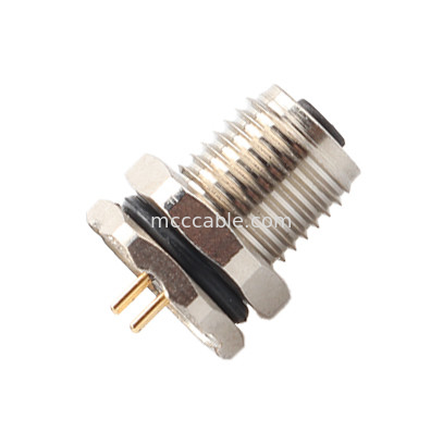 Circulaire connector M5 code-A 4Pin Waterproof Series Female Mates met M5 panel flens PCB mannelijke stopcontact