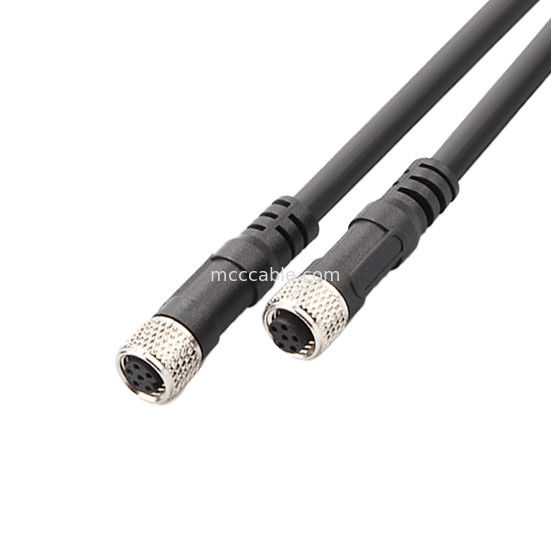 Industriële aansluiting M8 Injectie gevormd cirkelvormig waterdicht aansluiting Man Vrouw 6 pin