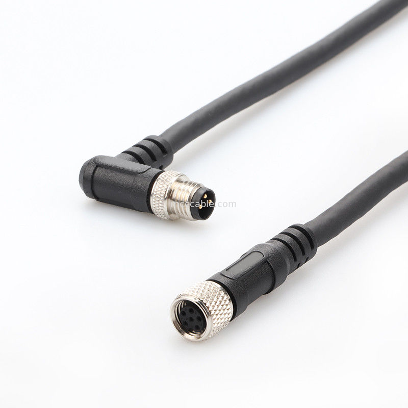 Industriële aansluiting M8 Injectie gevormd cirkelvormig waterdicht aansluiting Man Vrouw 6 pin