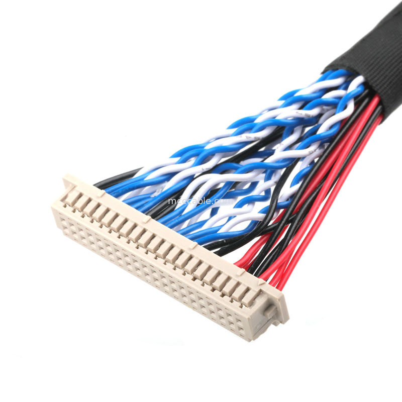 LVDS-kabel DF13-4008-1.250 10 tot FI-X30HL en KW30-8P-10 800 kabel coaxial connector