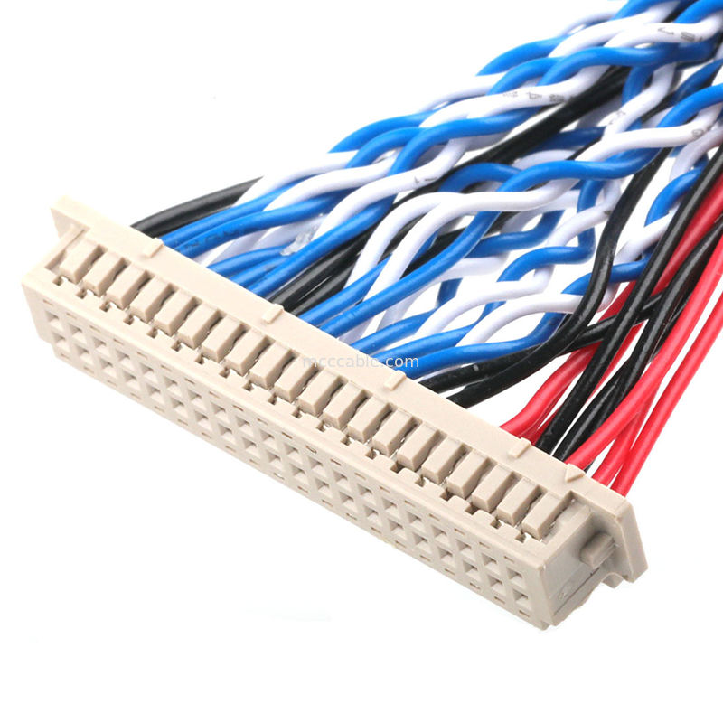 LVDS-kabel DF13-4008-1.250 10 tot FI-X30HL en KW30-8P-10 800 kabel coaxial connector