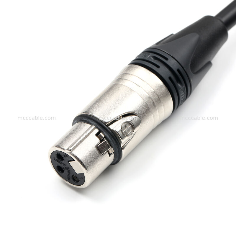 Custom XLR 3-Pin Vrouwelijke naar Molex 51163-0300 Kabel Assemblage Neutrik NC3FXX 20AWG UL2464