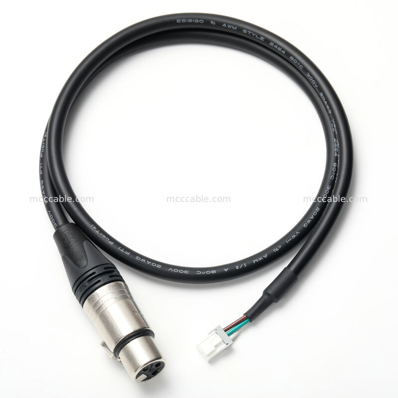 Custom XLR 3-Pin Vrouwelijke naar Molex 51163-0300 Kabel Assemblage Neutrik NC3FXX 20AWG UL2464