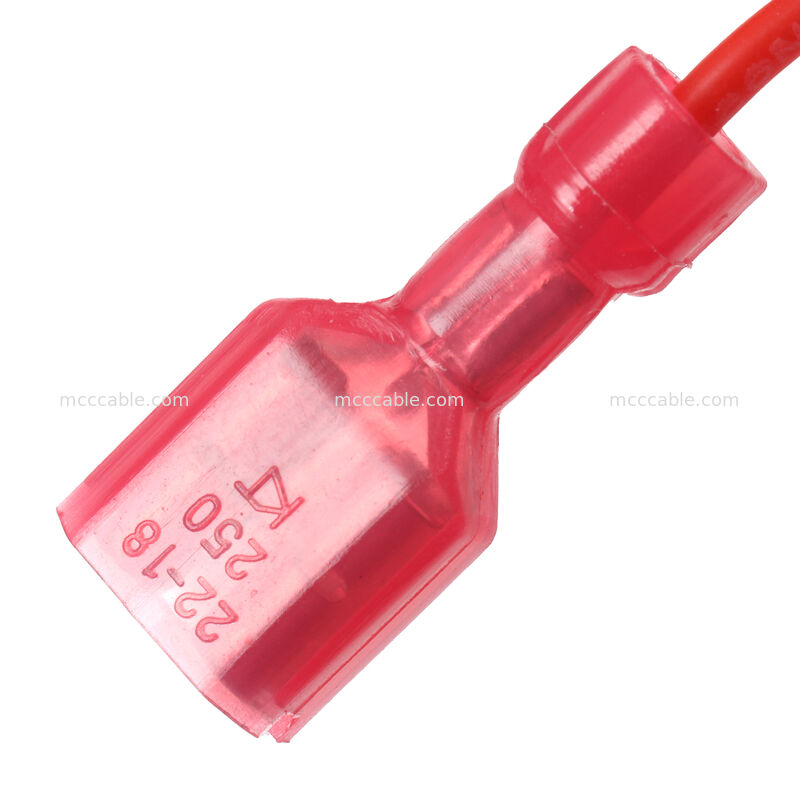 6,3 mm vrouwelijke steekklem stroomkabelboom met ferrietkern UL3239