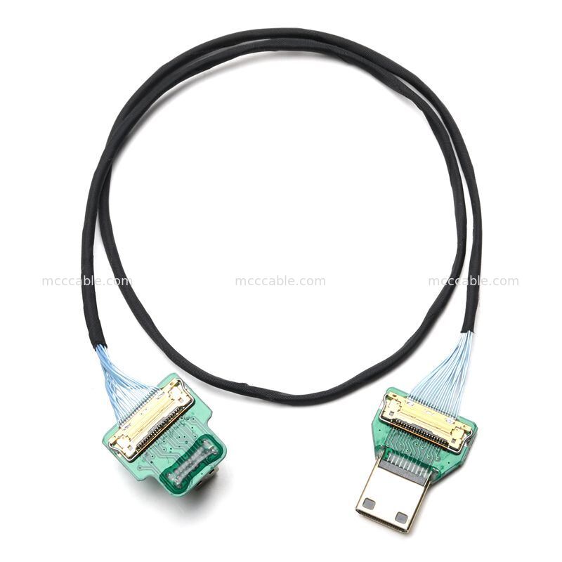 Custom Micro HDMI to Mini HDMI Micro Coax Cable Assembly voor ingebedde displaysystemen