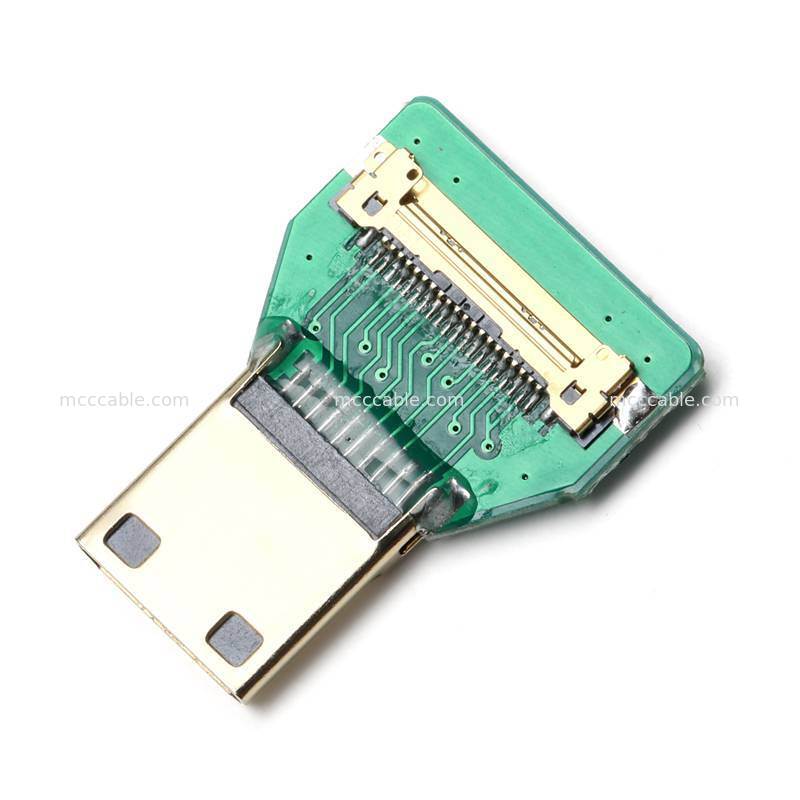 Custom Micro HDMI to Mini HDMI Micro Coax Cable Assembly voor ingebedde displaysystemen