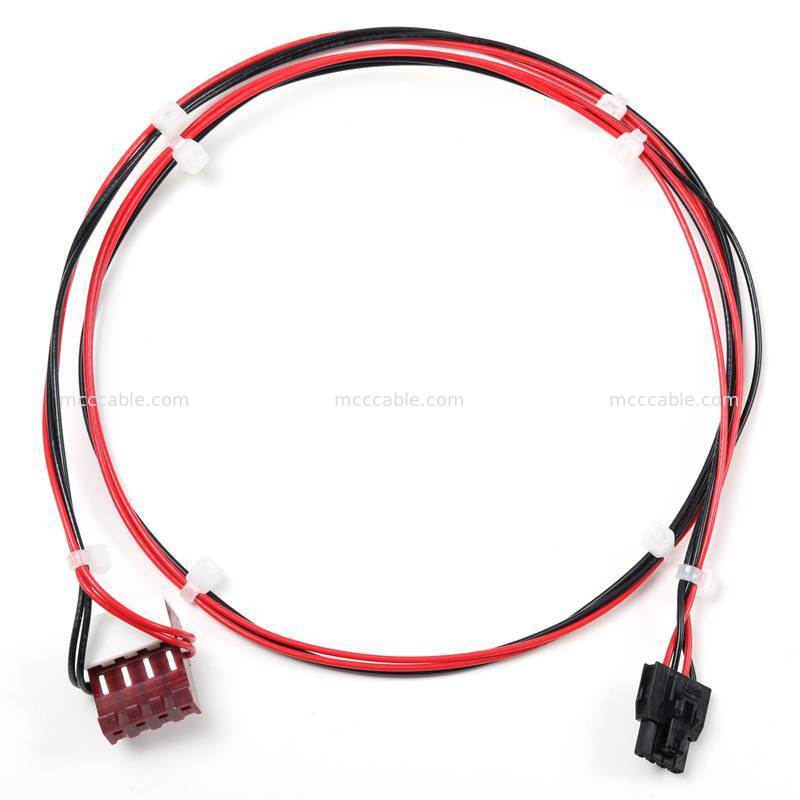 4 Pin Nano-Fit naar MTA156 stroomkabel assemblage 15V AWG22 Custom Wire Harness
