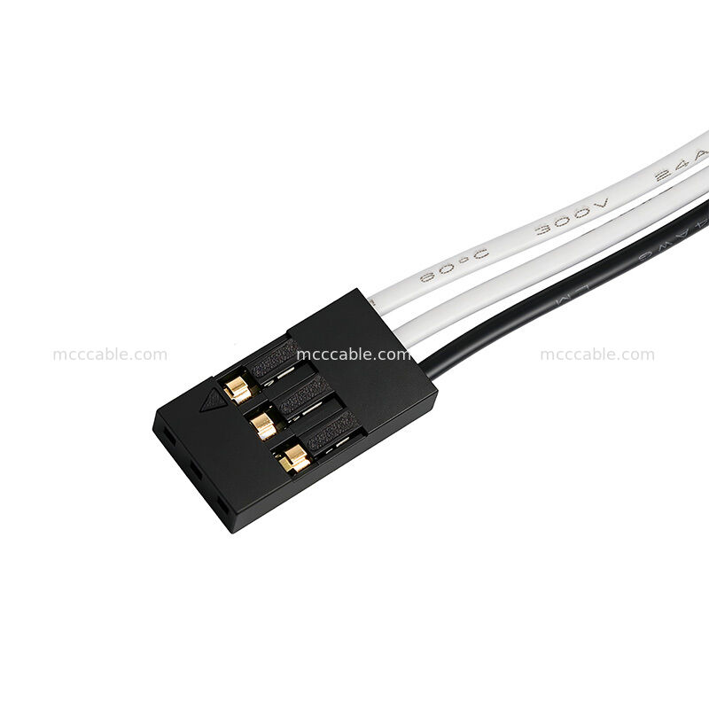 Custom 310mm 3 Pin Light Bar Cable Assembly HX25402-3Y UL1007 24AWG Wire Harness